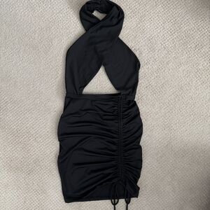 Fashion Nova Black Backless Dress